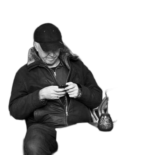 jacket, staff, hat, umbrella transparent PNG cut-out