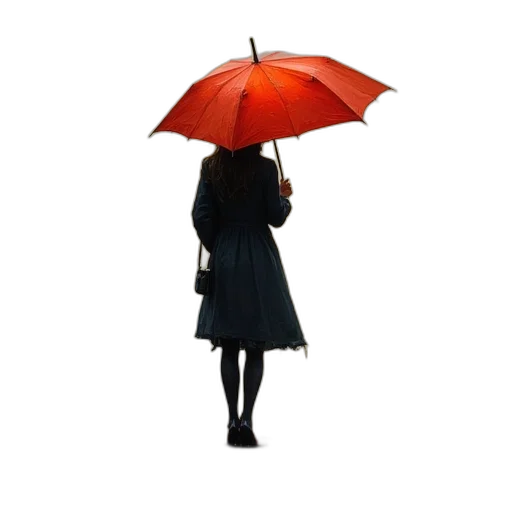 umbrella, dress, staff, jacket transparent PNG cut-out