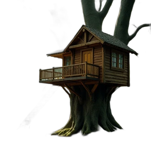 tree, building, furniture, concept art transparent PNG cut-out
