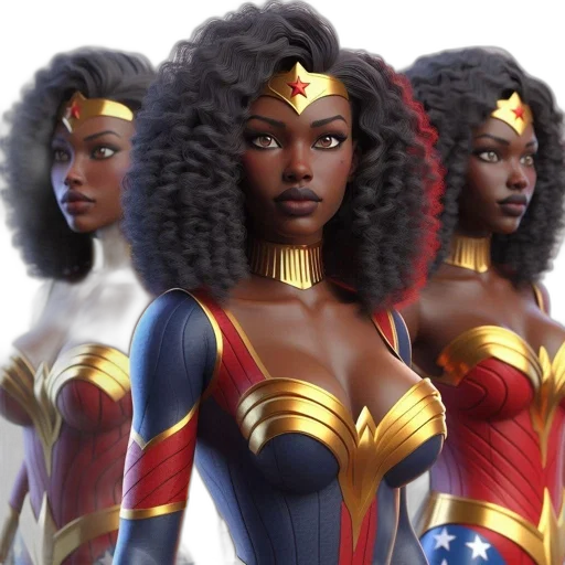 concept art, comic book art, 3d render, three transparent PNG cut-out