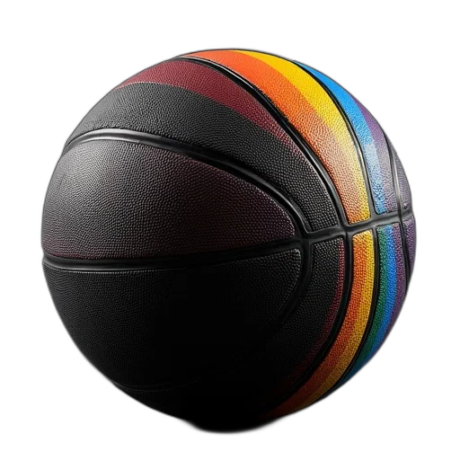 3d render, photorealistic, black, rainbow transparent PNG cut-out