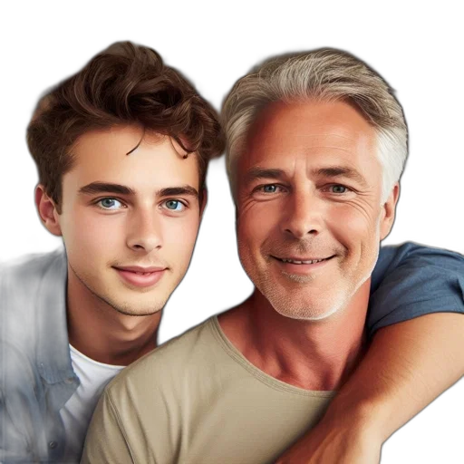 hair, face, photorealistic, oil painting transparent PNG cut-out