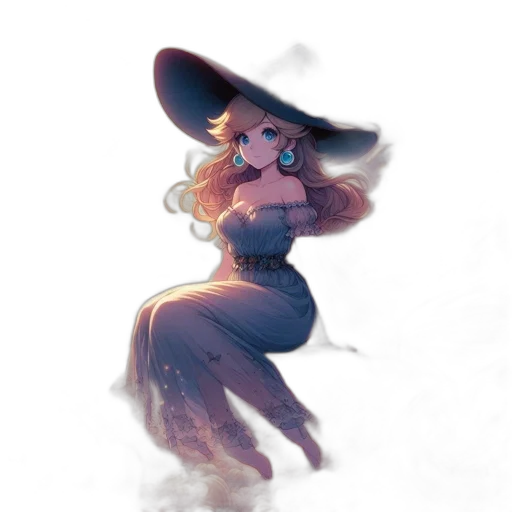 dress, hat, staff, crown transparent PNG cut-out