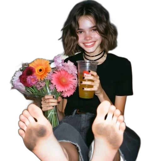 shoes, flower, jewelry, face transparent PNG cut-out