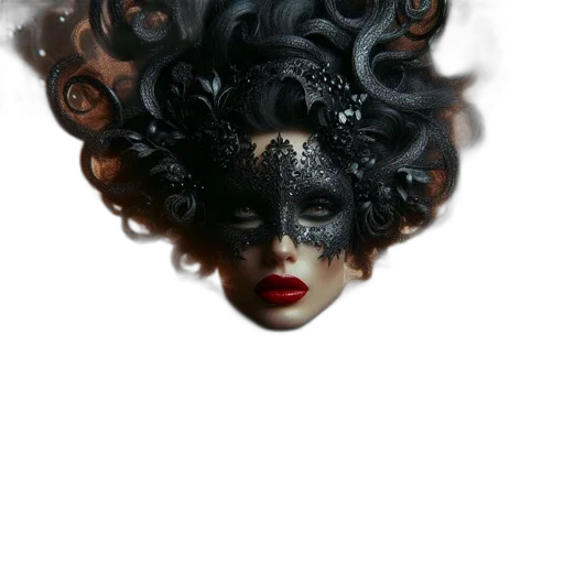 mask, face, hair, crown transparent PNG cut-out
