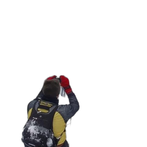 jacket, robot, weapon, staff transparent PNG cut-out