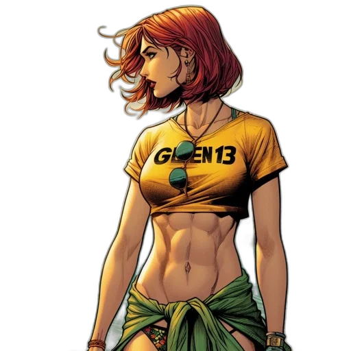 comic book art, concept art, cartoon, pixel art transparent PNG cut-out