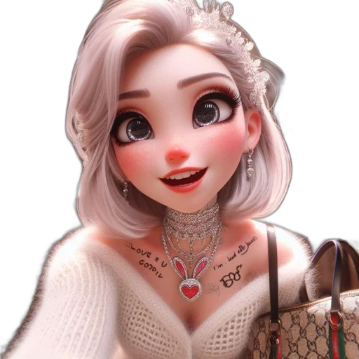 jewelry, face, dress, robot transparent PNG cut-out