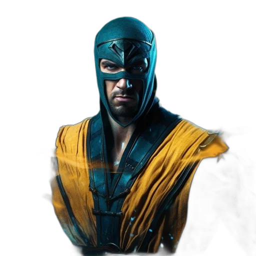mask, concept art, comic book art, photorealistic transparent PNG cut-out