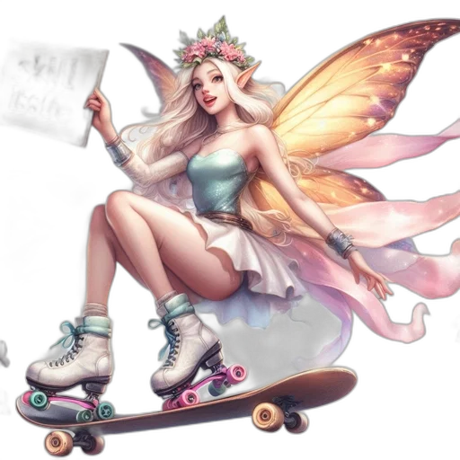 fantasy art, concept art, anime, photorealistic transparent PNG cut-out