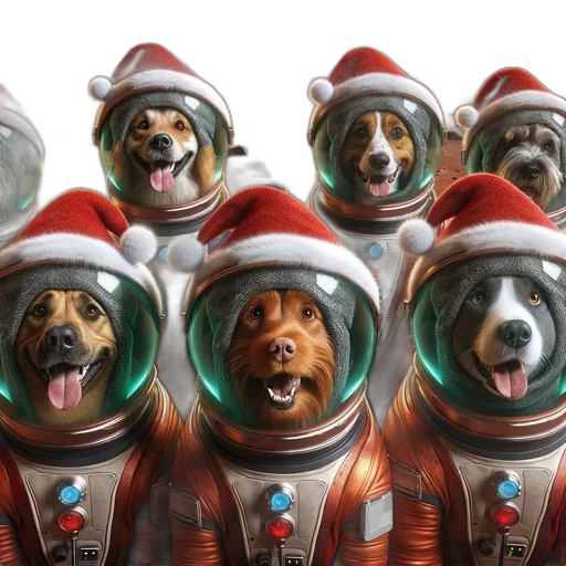 concept art, outer space, dogs, astronaut transparent PNG cut-out