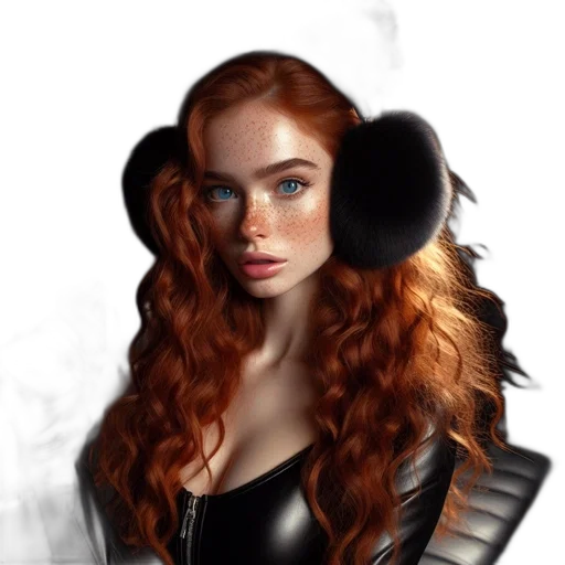 jacket, face, mask, hair transparent PNG cut-out