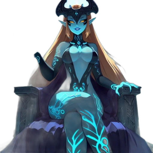 crown, staff, dress, concept art transparent PNG cut-out