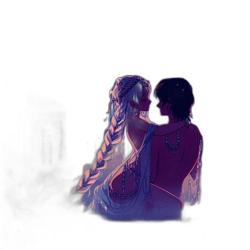 hair, watercolor, concept art, fantasy art transparent PNG cut-out