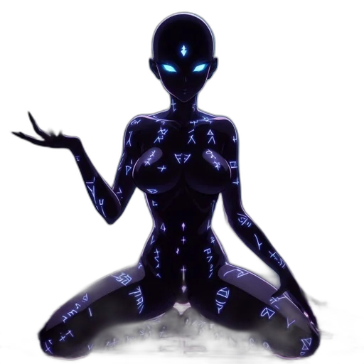 robot, staff, creature, dress transparent PNG cut-out