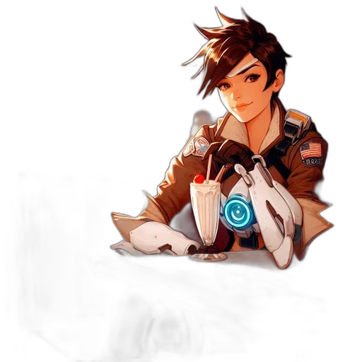 jacket, staff, weapon, robot transparent PNG cut-out