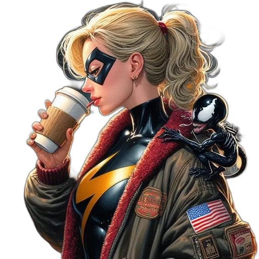 jacket, comic book art, concept art, cartoon transparent PNG cut-out