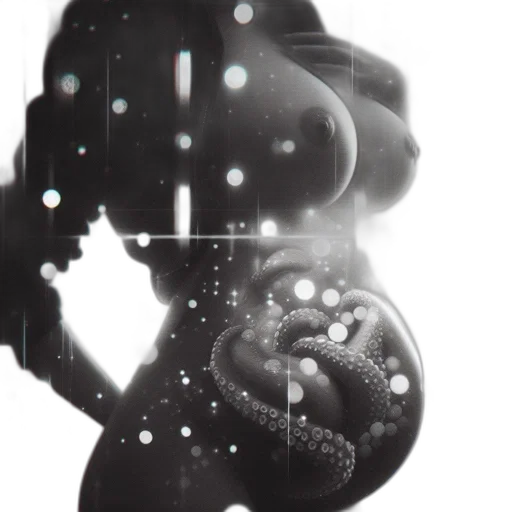 robot, concept art, 3d render, monochrome transparent PNG cut-out
