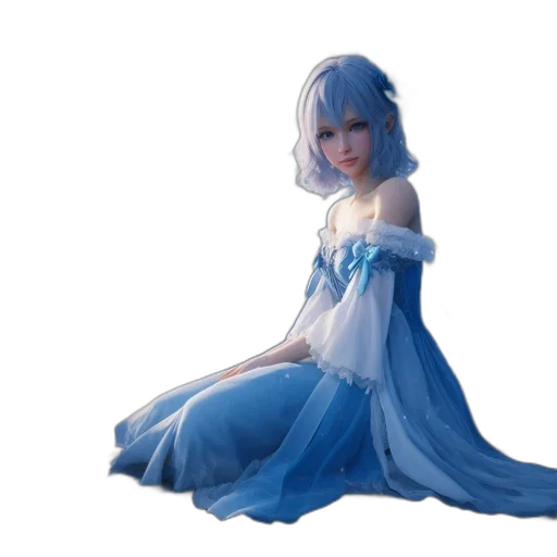 dress, crown, face, flower transparent PNG cut-out