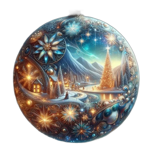 fantasy art, photorealistic, snow, outer space transparent PNG cut-out