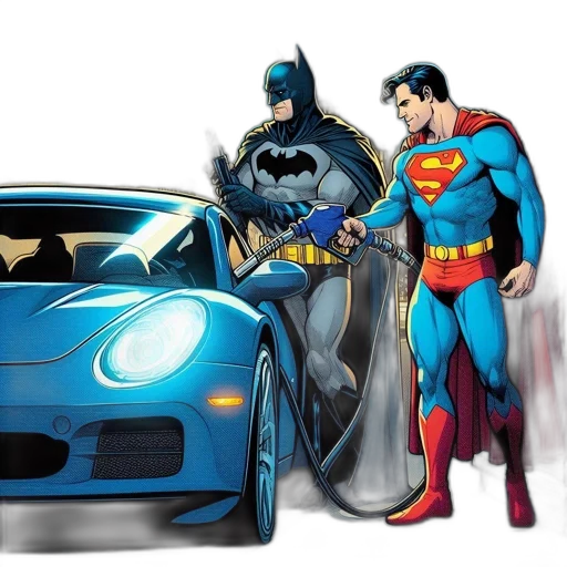 car, comic book art, concept art, cartoon transparent PNG cut-out