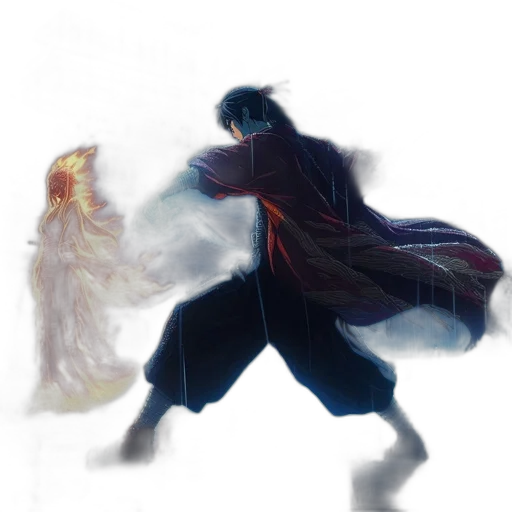 concept art, fantasy art, comic book art, watercolor transparent PNG cut-out