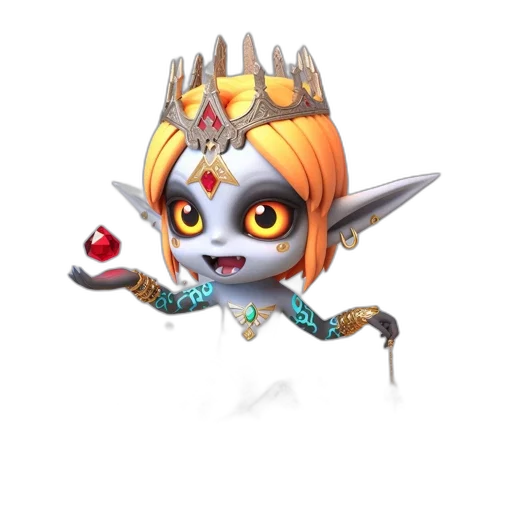 staff, crown, mask, creature transparent PNG cut-out