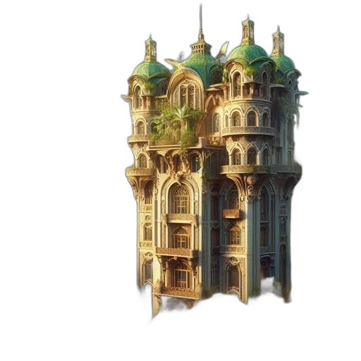 building, crown, concept art, watercolor transparent PNG cut-out