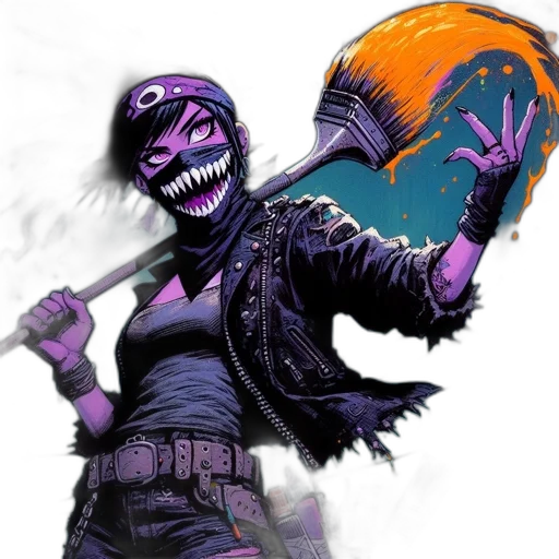 mask, staff, weapon, creature transparent PNG cut-out