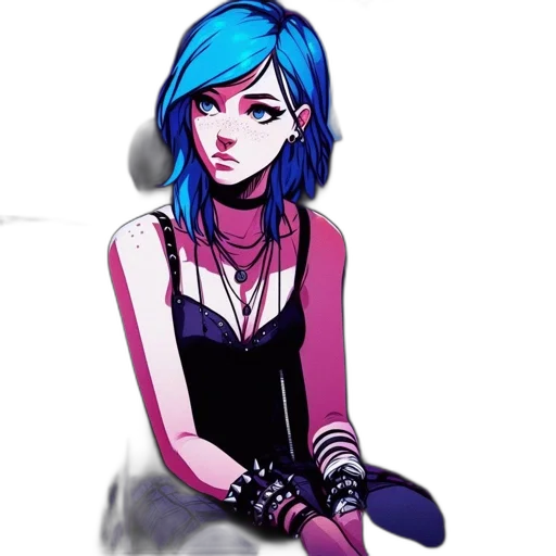 dress, face, concept art, cartoon transparent PNG cut-out