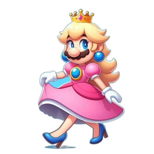 crown, dress, staff, weapon transparent PNG cut-out
