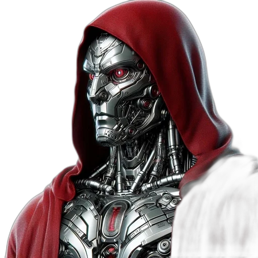 robot, mask, jacket, face transparent PNG cut-out