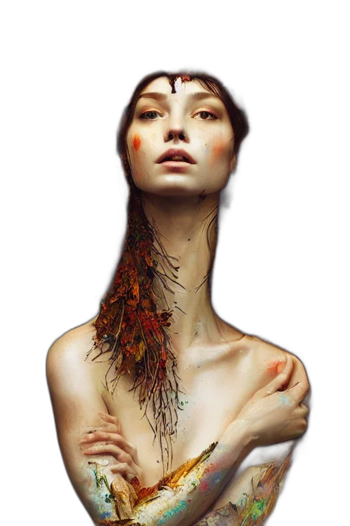 hair, face, crown, jewelry transparent PNG cut-out