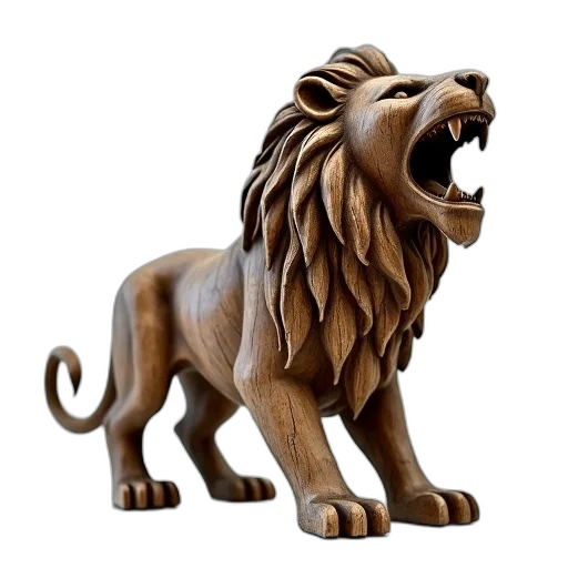 animal, crown, staff, 3d render transparent PNG cut-out