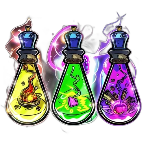 bottle, jewelry, concept art, fantasy art transparent PNG cut-out