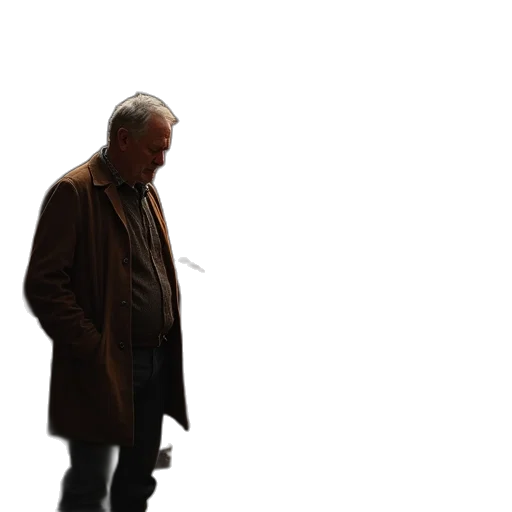 jacket, staff, umbrella, creature transparent PNG cut-out