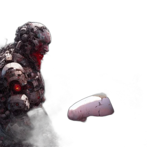 robot, weapon, mask, creature transparent PNG cut-out