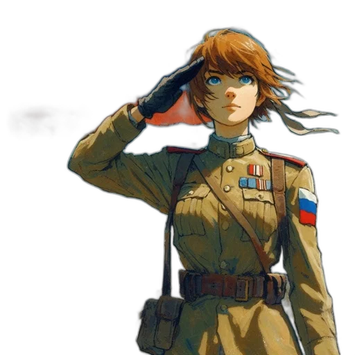 jacket, staff, weapon, face transparent PNG cut-out