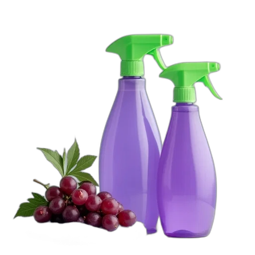 bottle, 3d render, photorealistic, grape transparent PNG cut-out
