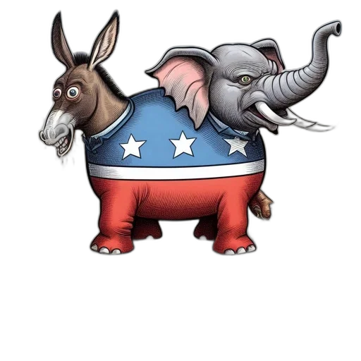 animal, concept art, political, cartoon transparent PNG cut-out