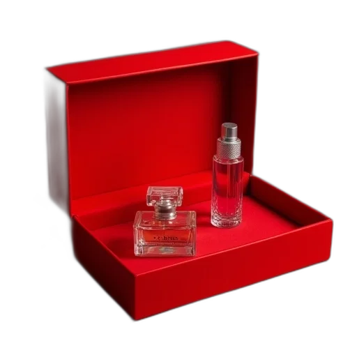 bottle, jewelry, red, box transparent PNG cut-out