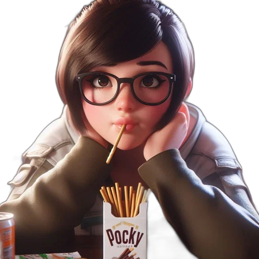 food, jacket, face, staff transparent PNG cut-out