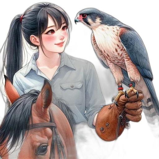 animal, fantasy art, photorealistic, oil painting transparent PNG cut-out