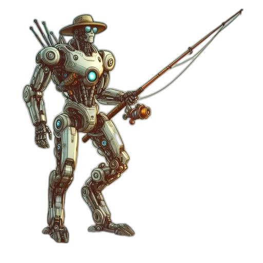 robot, weapon, staff, concept art transparent PNG cut-out