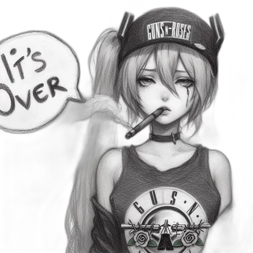 anime, cartoon, concept art, cyberpunk transparent PNG cut-out
