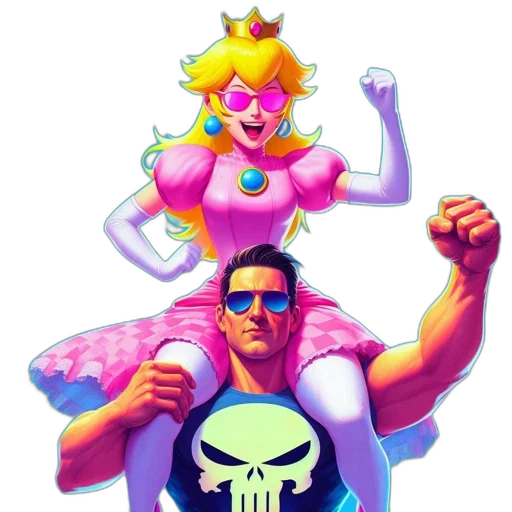 crown, pixel art, concept art, vaporwave transparent PNG cut-out