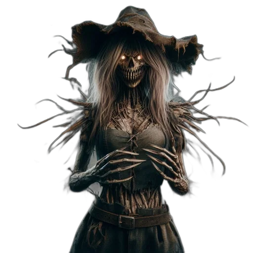 mask, creature, staff, dress transparent PNG cut-out