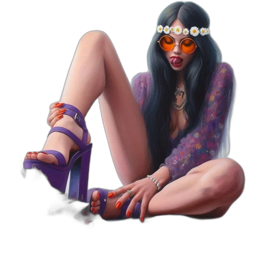 shoes, jewelry, dress, photorealistic transparent PNG cut-out
