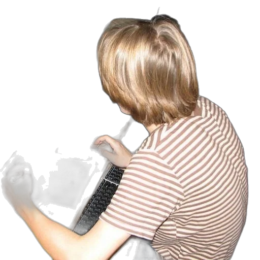 hair, robot, staff, weapon transparent PNG cut-out