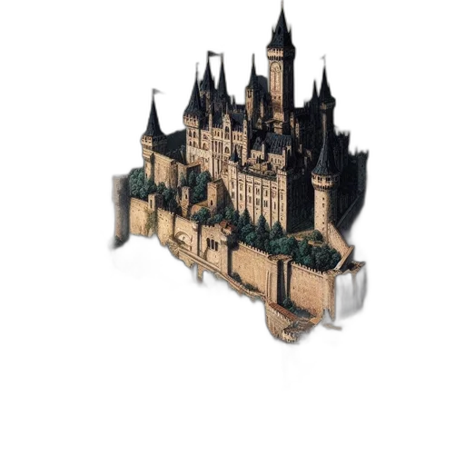 crown, building, jewelry, 3d render transparent PNG cut-out